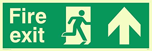 Viking Schilder sb424-l31-pv bis Pfeil "FIRE EXIT Schild, nachleuchtend Aufkleber, 100 mm H x 300 mm W Viking Schilder sb424-l31-pv bis Pfeil "FIRE EXIT Schild, nachleuchtend Aufkleber, 100 mm H x 300 mm W von Viking Signs