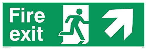 Viking Schilder sb425-l41-v rechts bis Pfeil "FIRE EXIT Schild, Vinyl, 150 mm H x 450 mm W Viking Schilder sb425-l41-v rechts bis Pfeil "FIRE EXIT Schild, Vinyl, 150 mm H x 450 mm W von Viking Signs