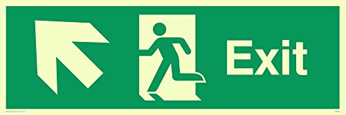 Viking Schilder sb436-l41-pv Schild "EXIT, links bis Arrow, Foto Leuchtziffern Aufkleber, 150 Mm H x 450 mm W Viking Schilder sb436-l41-pv Schild "EXIT, links bis Arrow, Foto Leuchtziffern Aufkleber, 150 Mm H x 450 mm W von Viking Signs
