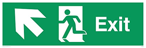 Viking Schilder sb436-l62-v Schild "EXIT, links bis Pfeil, Vinyl, 200 mm H x 600 mm W Viking Schilder sb436-l62-v Schild "EXIT, links bis Pfeil, Vinyl, 200 mm H x 600 mm W von Viking Signs