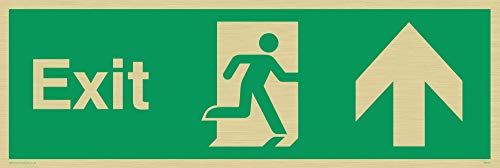 Viking Schilder sb437-l31-gv Schild "EXIT, bis Arrow, Gold Vinyl, 100 mm H x 300 mm W Viking Schilder sb437-l31-gv Schild "EXIT, bis Arrow, Gold Vinyl, 100 mm H x 300 mm W von Viking Signs
