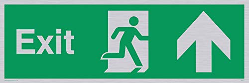 Viking Schilder sb437-l31-s Schild "EXIT, bis Arrow, starr silber Kunststoff, 100 mm H x 300 mm W Viking Schilder sb437-l31-s Schild "EXIT, bis Arrow, starr silber Kunststoff, 100 mm H x 300 mm W von Viking Signs
