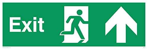 Viking Schilder sb437-l41-v Schild "EXIT, bis Pfeil, Vinyl, 150 mm H x 450 mm W Viking Schilder sb437-l41-v Schild "EXIT, bis Pfeil, Vinyl, 150 mm H x 450 mm W von Viking Signs