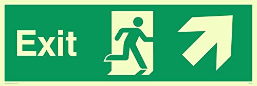 Viking Schilder sb438-l31-p Schild "EXIT, rechts bis Arrow, halbstarr Foto Leuchtziffern Kunststoff, 100 mm H x 300 mm W Viking Schilder sb438-l31-p Schild "EXIT, rechts bis Arrow, halbstarr Foto Leuchtziffern Kunststoff, 100 mm H x 300 mm W von Viking Signs