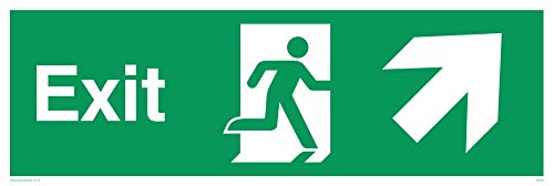 Viking Schilder sb438-l31-v Schild "EXIT, rechts bis Pfeil, Vinyl, 100 mm H x 300 mm W Viking Schilder sb438-l31-v Schild "EXIT, rechts bis Pfeil, Vinyl, 100 mm H x 300 mm W von Viking Signs