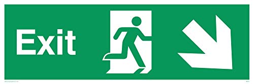 Viking Schilder sb441-l41-v Schild "EXIT, Pfeil nach rechts unten, Vinyl, 150 mm H x 450 mm W Viking Schilder sb441-l41-v Schild "EXIT, Pfeil nach rechts unten, Vinyl, 150 mm H x 450 mm W von Viking Signs