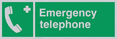 Viking Schilder sv411-l31-s "Notfall Telefon" Schild, starr silber Kunststoff, 100 mm H x 300 mm W Viking Schilder sv411-l31-s "Notfall Telefon" Schild, starr silber Kunststoff, 100 mm H x 300 mm W von Viking Signs