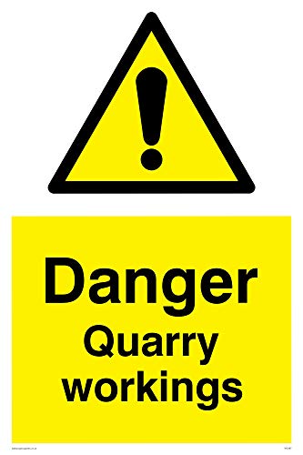Viking Schilder wc487-a2p-ac "Gefahr Quarry Funktionsweise" Schild aus Aluminium, Composite, 600 mm H x 400 mm W von Viking Signs