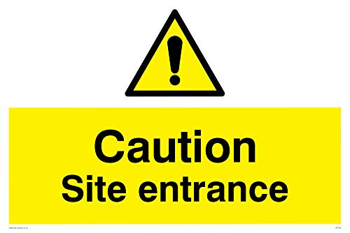 Viking Schilder wc495-a2l-3 m "Caution Seite Eingang" Sign, 3 mm starrer Kunststoff, 400 mm H x 600 mm W von Viking Signs
