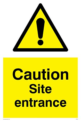 Viking Schilder wc495-a4p-v "Caution Site Entrance" Sign, Vinyl, 300 mm H x 200 mm W von Viking Signs