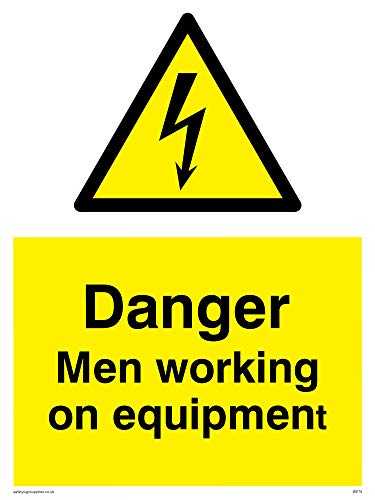 Viking Schilder we75-a5p-v "Danger Men Arbeiten auf Equipment" Zeichen, Vinyl, 200 mm H x 150 mm W von Viking Signs