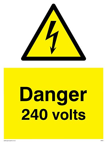 Viking Schilder we82-a5p-v "Gefahr 240 Volt" Zeichen, Vinyl, 200 mm H x 150 mm W von Viking Signs