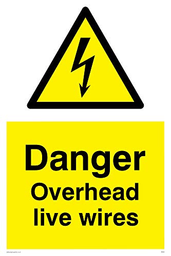 Viking Schilder we95-a2p-v "Danger Overhead Live Wires" Zeichen, Vinyl, 600 mm H x 400 mm W Viking Schilder we95-a2p-v "Danger Overhead Live Wires" Zeichen, Vinyl, 600 mm H x 400 mm W von Viking Signs