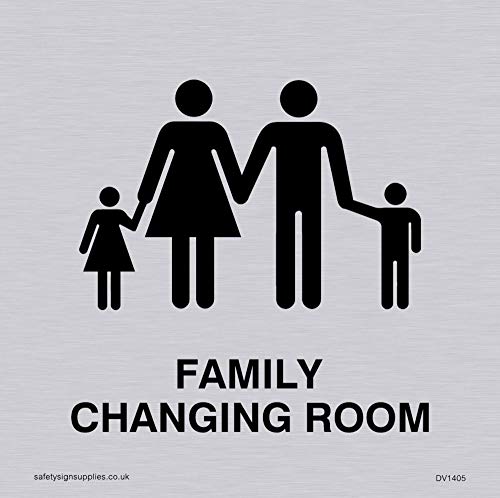 Viking Signs DV1405-S85-SV Schild "Family Changing Symbol", Vinyl, silberfarben, 85 mm H x 85 mm B von Viking Signs