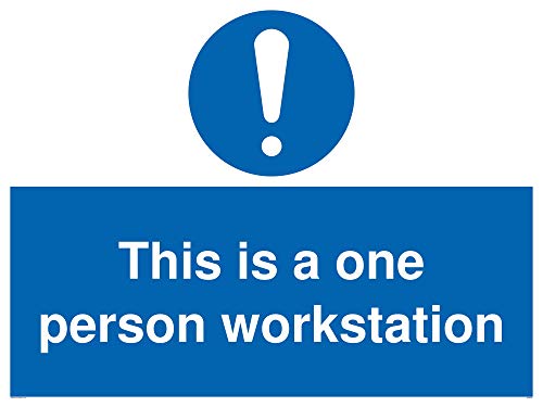 Viking Signs Kunststoff-Sicherheitsschild "This is a one person workstation" von Viking Signs