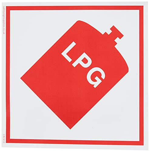 Viking Signs LN1412-S20-V Schild "LPG für Wohnwagen und Wohnmobile", Vinyl, 200 mm x 200 mm von Viking Signs