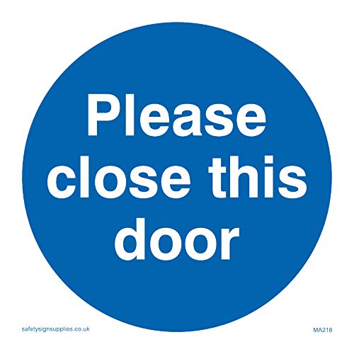 Viking Signs MA218-S85-V Schild „Please Close This Door", Vinyl, 85 x 85 mm, englische Version von Viking Signs