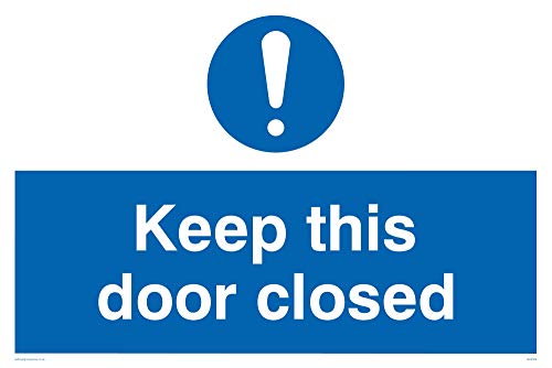 Viking Signs MA5329-A4L-V englisches Schild „Keep This Door Closed", Vinyl, 200 x 300 mm (H x B) von Viking Signs