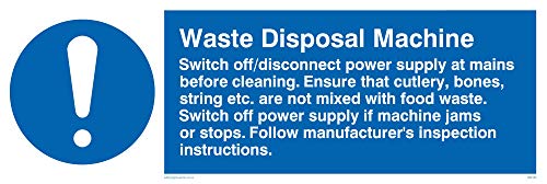 Viking Signs MM188-L31-V Waste Disposal Machine Rules Schild, Vinyl, 100 mm x 300 mm von Viking Signs