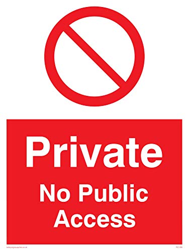Viking Signs PA1490-A3P-V Schild mit englischer Aufschrift „Private No Public Access", Vinyl, 400 x 300 mm (H x B) von Viking Signs