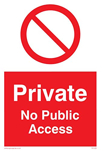 Viking Signs PA1490-A6P-V „Private No Public Access“-Schild, Vinyl, 150 mm x 100 mm (H x B) von Viking Signs