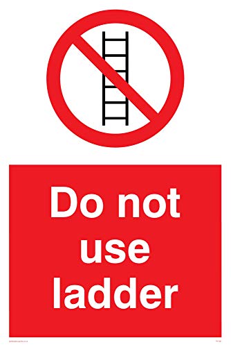 Viking Signs PV1467-A4P-V Schild "Do Not Use Ladder", Vinyl, 300 mm H x 200 mm B von Viking Signs