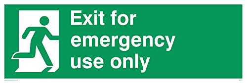Viking Signs SB415-L31-V Schild "Exit for emergency use only" im Querformat, Vinyl, 100 mm H x 300 mm B Viking Signs SB415-L31-V Schild "Exit for emergency use only" im Querformat, Vinyl, 100 mm H x 300 mm B von Viking Signs