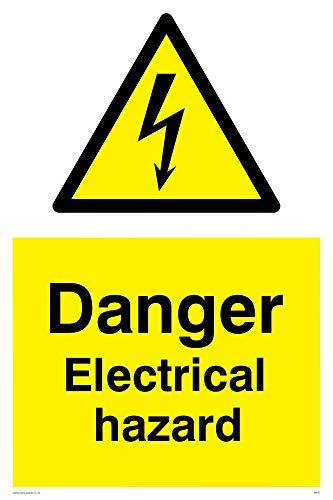 Viking Signs WE67-A2P-AC englisches Schild „Danger Electrical Hazard", Aluminium-Verbundstoff, 600 x 400 mm (H x B) von Viking Signs