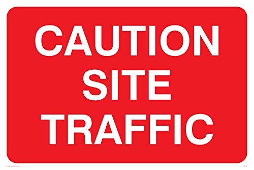 Viking Zeichen pr568-a4l-v "Caution Webseite Traffic" Zeichen, Vinyl, 200 mm H x 300 mm W von Viking Signs