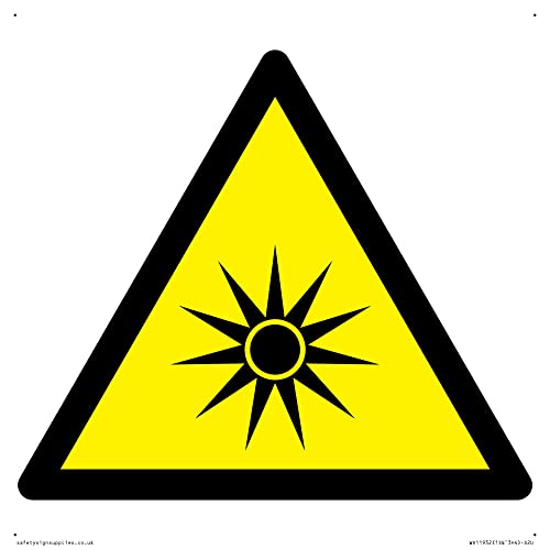 W027 Warnung: Optische Strahlung, 200 x 200 mm, S20 von Viking Signs