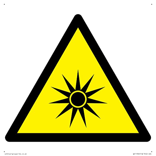 W027 Warnung: Optische Strahlung, 200 x 200 mm, S20 von Viking Signs