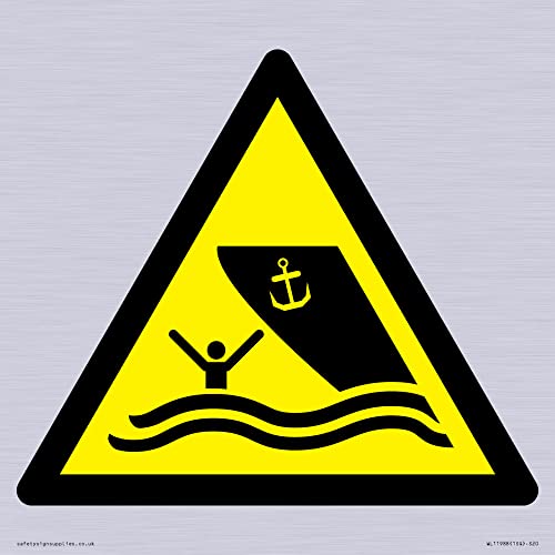 W058 Warnung: Boating Bereich, 200 x 200 mm, S20 von Viking Signs