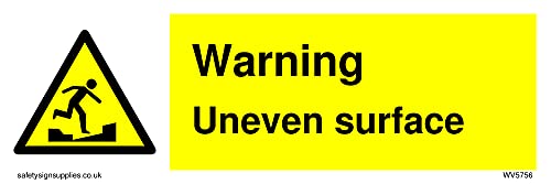 Warnschild "Warning Uneven Surface", 150 x 50 mm, L15 von Viking Signs