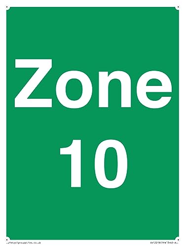 Zone 10 Schild – 150 x 200 mm – A5P von Viking Signs