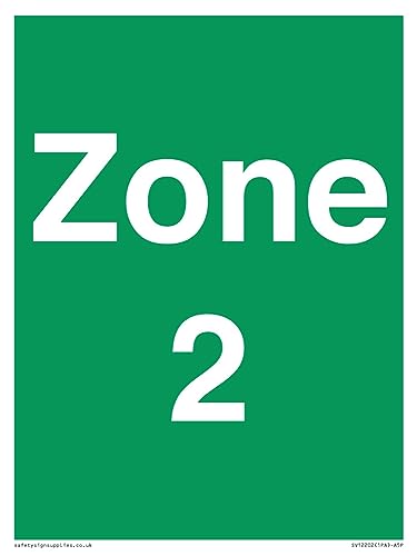 Zone 2 Schild – 150 x 200 mm – A5P von Viking Signs