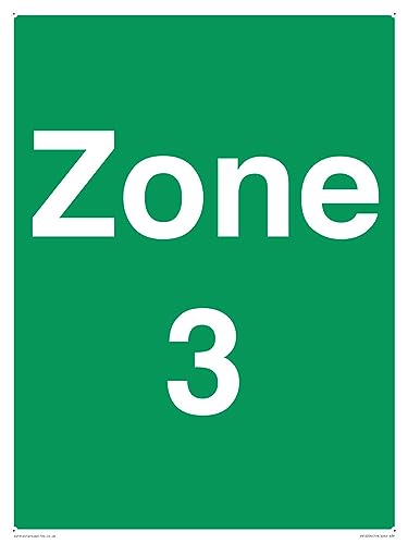 Zone 3 Schild – 300 x 400 mm – A3P von Viking Signs
