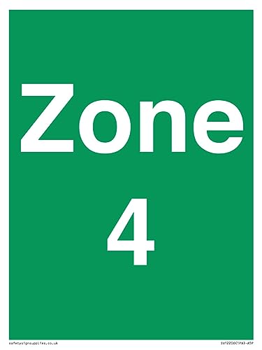 Zone 4 Schild – 150 x 200 mm – A5P von Viking Signs