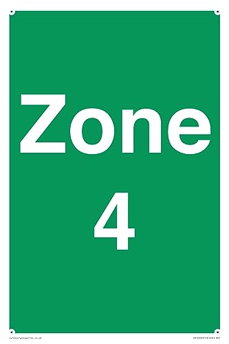 Zone 4 Schild – 200 x 300 mm – A4P von Viking Signs