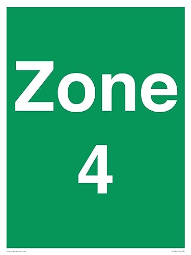 Zone 4 Schild – 300 x 400 mm – A3P von Viking Signs