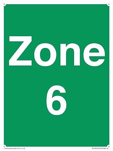 Zone 6 Schild – 150 x 200 mm – A5P von Viking Signs