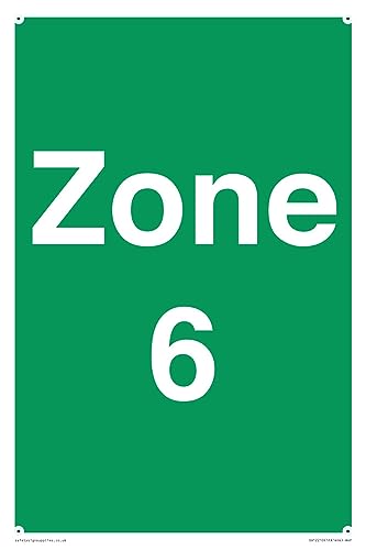 Zone 6 Schild – 200 x 300 mm – A4P von Viking Signs