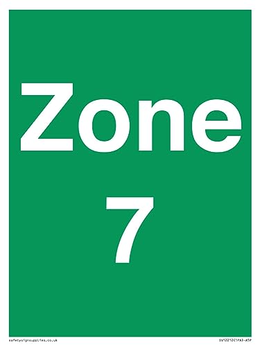 Zone 7 Schild – 150 x 200 mm – A5P von Viking Signs
