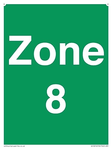 Zone 8 Schild – 150 x 200 mm – A5P von Viking Signs