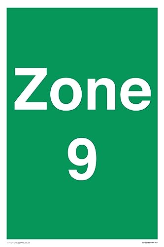 Zone 9 Schild – 200 x 300 mm – A4P von Viking Signs