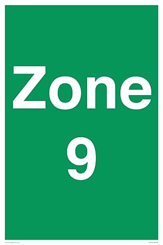 Zone 9 Schild – 400 x 600 mm – A2P von Viking Signs