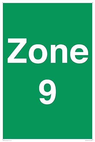 Zone 9 Schild – 400 x 600 mm – A2P von Viking Signs