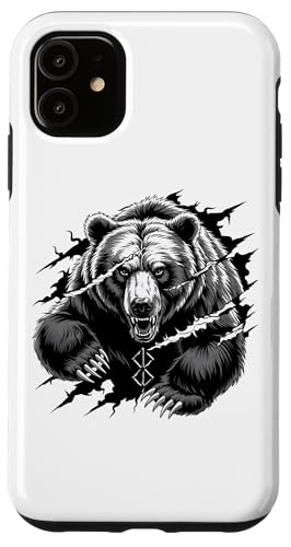 Berserker Bär Braunbär Berserk-Rune Runen Symbol Wikinger Hülle für iPhone 11 von Viking Valhalla Krieger Normanne Runenkreis Götter