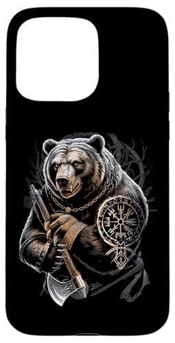 Berserker Bär Odin Vegvisir Nordischer Kompass Wikinger Hülle für iPhone 15 Pro Max von Viking Valhalla Krieger Normanne Runenkreis Götter