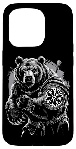 Berserker Bär Odin Vegvisir Nordischer Kompass Wikinger Hülle für iPhone 15 Pro von Viking Valhalla Krieger Normanne Runenkreis Götter