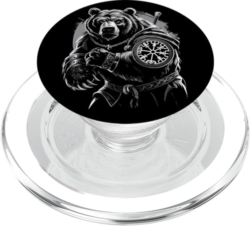 Berserker Bär Odin Vegvisir Nordischer Kompass Wikinger PopSockets PopGrip für MagSafe von Viking Valhalla Krieger Normanne Runenkreis Götter